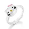Anillo de cobre blanco plateado caricatura HELLOKTY anillo KT gato anillo abierto mujeres joyería de plata de imitación al por mayor