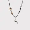 Colar Longo de Cordão de Couro Dachshund Colar de Gota de Óleo Corrente de Suéter Empilhada Estilo Étnico Retrô Feminino Joias Estilo Boêmio