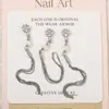 LZ Nueva Manicura de Corte Alto Joyería de Circonita Lazo Cinta Conservación del Color Lujo Ligero Blanco Cristalino Mariposa Diamante para Uñas Joyería