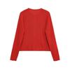 Exportación Transfronteriza Ropa de Mujer Otoño 2025 Estilo Europeo y Americano Cuello Redondo Manga Larga Un Botón Color Puro Chaqueta de Punto para Mujer G89003