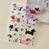 Pegatina Linda de Gelatina con Relieve de Perro Dachshund 3D Creativa para Diario Guka DIY Funda de Teléfono Pegatina SL1697