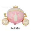 Nova bolsa de mão com vestido de princesa fosco transfronteiriça, balões de folha em formato de coroa e taça de vinho para decoração de aniversário