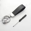Llavero de Metal con Patrón de Fibra de Carbono para Hombre, Llavero de Coche de Negocios, Colgante Creativo Personalizado, Regalo Simple y Moderno