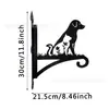 Venta Caliente Transfronteriza Colgador de Pared para Exteriores, Patio, Gancho, Maceta, Comedero para Pájaros, Linterna, Estante de Montaje en Pared, Colgador de Plantas de Metal Negro