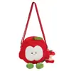Nova Bolsa Pequena de Maçã Fofa de Inverno para Estudantes Femininas, Bolsa de Ombro Versátil, Mochila Doce e Fresca, Bolsa Transversal
