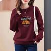 Sudadera Blanca de Cuello Redondo para Mujer 2025 Otoño e Invierno Nueva Moda Estilo Coreano Holgada Aspecto Adelgazante Casual y Cómoda
