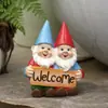 Novo Produto Transfronteiriço Primavera/Verão: Bem-vindo Duplo Anão Outdoor Jardim Pátio Gramado Bonsai Artesanato de Resina Ornamento