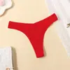Tanga Acanalado para Mujer de Cintura Media Sin Costuras Transpirable Pantalón T Simple Lote Mixto Multicolor Ropa Interior Tanga Transpirable Sin Costuras