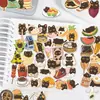 50 Pegatinas de Diario de Gula de Gato Negro para Decoración DIY Papelería de Diario Equipaje Cuaderno Pegatinas Impermeables
