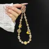 Muñeca Linda de Dibujos Animados Cadena Hecha a Mano Cordón Colgante Adorno Colgante Cordón para Teléfono Bolso con Cuentas para Cámara Colgante para Teléfono