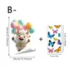 Pegatinas Electrostáticas Transparentes para Vidrio de Animales Lindos Transfronterizas para Puertas de Vidrio con Patrones Creativos de Flamenco, Panda y Zorro de Dibujos Animados