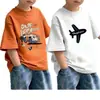 Camiseta de verano para niño de manga corta 100% algodón 2026 nuevo estilo transpirable elegante moderna ropa infantil para niño