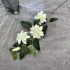 Clematis Artificial de 3 Cabezas Amor Soñador Clematis Flores Artificiales Flores Falsas Decoración Floral para Bodas Venta al por Mayor