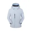 Chaqueta de Trekking Tres en Uno para Otoño e Invierno con Forro Polar Set de Dos Piezas Engrosada Cortavientos Impermeable con Capucha Ropa para Montañismo al Aire Libre