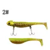 Al por mayor y al por menor Ocho Colores Cabeza de Plomo Peces Empaque de Lujo Paquete de Placa de Hierro Plomo Peces Blandos Postura de Natación Realista Pesca Peces Simulados