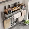 Estante de Almacenamiento Multifuncional, Organizador de Utensilios de Cocina Montado en la Pared sin Taladro, Estante para Especias, Estante Colgante