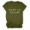 Feita para Ensinar Amazon Ebay Site Independente Simples Versátil Camiseta Feminina Manga Curta Gola Redonda Camada Base Comércio Exterior