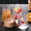 Copo de Vidro Borossilicato Alto Estilo Nórdico para Uso Doméstico, Copo Simples para Água, Copo para Suco de Loja de Chá com Leite, Copo de Café, Copo Criativo de Camada Única
