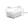 Cesta de Armazenamento de Ferro Estilo Japonês Cesta de Armazenamento de Lanches para Cozinha Cesta de Brinquedos para Mesa Quadro de Armazenamento de Máscaras para Banheiro Cosméticos