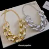 Collar de Cadena Brillante de Acrílico Europeo y Americano, Cadena para Clavícula de Estilo Punk de Moda y Exagerado, Cadena de Cuello Elegante de Gama Alta de Nicho