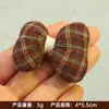 Broche de Laço Xadrez Feito à Mão com Enchimento de Algodão, Presilhas de Cabelo Infantis, Tiara de Cabelo, Materiais para Sapatos, Bolsas, Roupas, Acessórios de Cabeça e Acessórios DIY