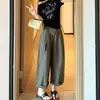 Pantalones Casuales de Diseño de Cintura Fina Semi-Elástica Transpirables Holgados de Pierna Ancha Versátiles Estilo Traje Pantalones con Caída Verano 2026