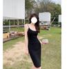 Vestido sem Costas com Design Único, Elegante e Sexy, Embelezado com Diamantes, Bodycon com Gola Halter Vestido Mini de Aniversário
