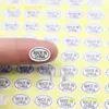 Etiqueta de fabricação madeinchina etiqueta autoadesiva transparente adesivo de origem identificador de marca de caixa ponto redondo