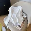 Camiseta Base de Manga Larga Irregular con Borlas para Mujer, Cuello Redondo, Estilo Francés, Prenda Exterior Elegante