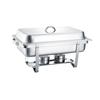 Estufa de Buffet Acero Inoxidable Rectangular Hotel Estufa Buffy Calentamiento con Alcohol Recipiente para Conservar Calor Caldera para Snacks de Buffet Desayuno