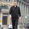 Traje de ropa deportiva para personas de mediana edad y mayores de primavera y otoño para hombre de talla grande para correr, sudadera casual de dos piezas imprimible para papá