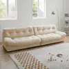Sofá de Tela Tecnológica de Lujo Ligero Estilo Italiano, Moderno Sencillo Hogar Apartamento Pequeño Estilo Crema Sofá Baxter Nube Celebridad de Internet