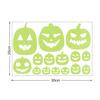 Calcomanías luminosas de calabaza de Halloween fiesta navideña hogar decoración de habitación infantil accesorios calcomanías de pared autoadhesivas calcomanías fluorescentes