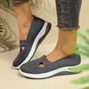 Dropshipping Transfronterizo de Zapatos de Mujer de Talla Grande, Zapatos de Malla Transpirables y Cómodos al por Mayor, Zapatos de Malla Casuales y Versátiles para Madres de Mediana Edad y Mayores