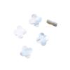 Concha Blanca Natural Trébol de Cuatro Hojas, Trébol de Cuatro Hojas de la Suerte de Alta Calidad, Piedra Suelta de Nácar Blanco, Accesorios para Joyería
