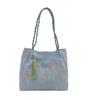 Bolso de Lona de Gran Capacidad para Mujer 2024 Nuevo Verano Casual Moda Estética de Un Hombro para Clase Estudiante Universitario Bolso para Ir al Trabajo