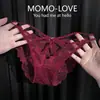 Encanto Atractivo*Bragas de Encaje Sexy Puro Deseo Estilo Japonés, Sin Costuras Huecas Cómodas Entrepierna de Algodón Puro Calzones para Mujer