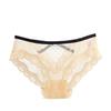 582V Deseo Puro Sexy Lunares Transparente Hot Pants Encaje Cintura Baja Tentación Transpirable Cubre Cadera Bragas para Mujer