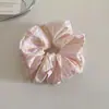 Goma para el pelo de encaje azul a rayas con sal marina fresca estilo coreano, accesorio elástico versátil de alta gama para coleta baja