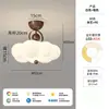 Lámpara de Techo para Dormitorio Estilo Crema Antiguo Medio Dormitorio Principal de Diseño Americano Habitación de Princesa Lámparas de Protección Ocular de Espectro Completo Marrón