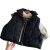 Chaleco de plumón para niños 2026 Invierno Nuevo Estilo de Moda para Niños y Niñas, Color Sólido 90% Plumón de Pato Blanco Chaleco sin Mangas para Ropa de Abrigo