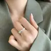 Anel Linha Geométrica Feminino Simples Estilo Quente Xiaohongshu Empilhável Temperamento Aberto Ajustável Anel de Dedo Indicador Celebridade da Internet Personalidade Tendência