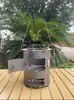 Estufa de Leña Nueva Engrosada Estufa de Barbacoa para Cocina Interior y Exterior en Casa Estufa Portátil de Camping con Fuego Fuerte para Cocinar