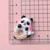 Accesorios de resina para manualidades con diseño de panda de postre brillante de dibujos animados, joyería hecha a mano, horquilla para el pelo, funda para teléfono, taza de agua, tocado, venta al por mayor