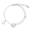 Mulan Rojo Coreano Simple Pulsera de Cristal Geométrico Mori para Mujer Estilo Diamante Hueco de Niña Disney