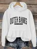 Sudadera Casual con Estampado de Letras para Mujer, Camiseta Deportiva con Capucha y Bolsillos, Suéter de Manga Larga con Boca