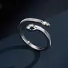 Série Serpente Vermelha de Ano Novo Anel Aberto Moda Personalidade Criativa Anel de Dedo Novo Exquisito Animal Anel Ajustável