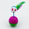 Punto venta al por mayor cuero gato panadero vaso ratón color pluma de pollo flocado vaso ratón bola de ratón