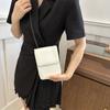 2026 Bolso Nuevo de Verano de Color Sólido, Bolso Vertical Cuadrado Pequeño con Textura, Bolso de Hombro Cruzado para Mujer, Bolso Multifuncional para Teléfono Móvil Estilo Coreano