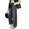 Pantalones de maternidad, nuevo estilo otoño e invierno, pantalones de pierna ancha color café, de cintura alta, que soportan el vientre, no restrictivos, con amplio espacio para un ajuste relajado y cómodo, adecuados para usar al aire libre.